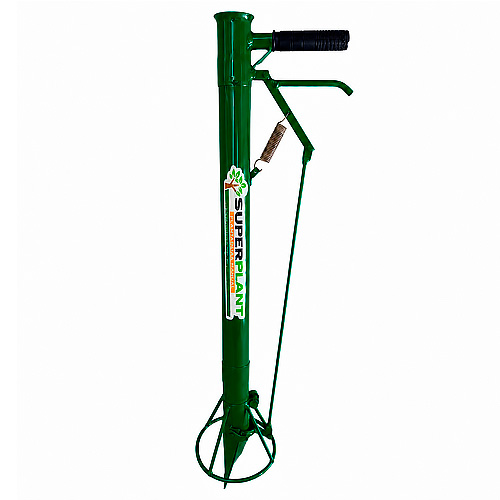 Plantadeira Manual com uma empunhadura, Cano de Alumínio 50 mm com Limitador de Profundidade Regulável - Para Hortaliças