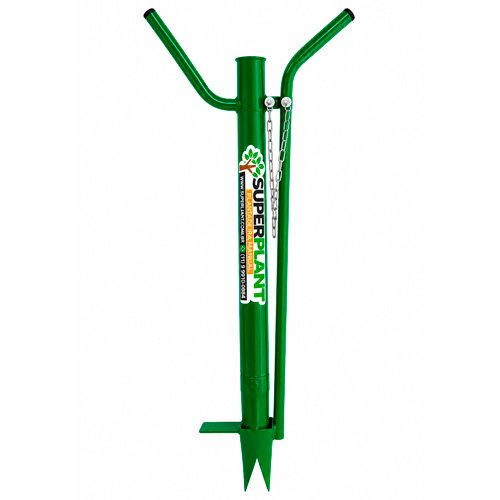 Plantadeira Manual / Adubadeira Manual com duas Empunhaduras cano de 50 mm - bico quadrado reforçado